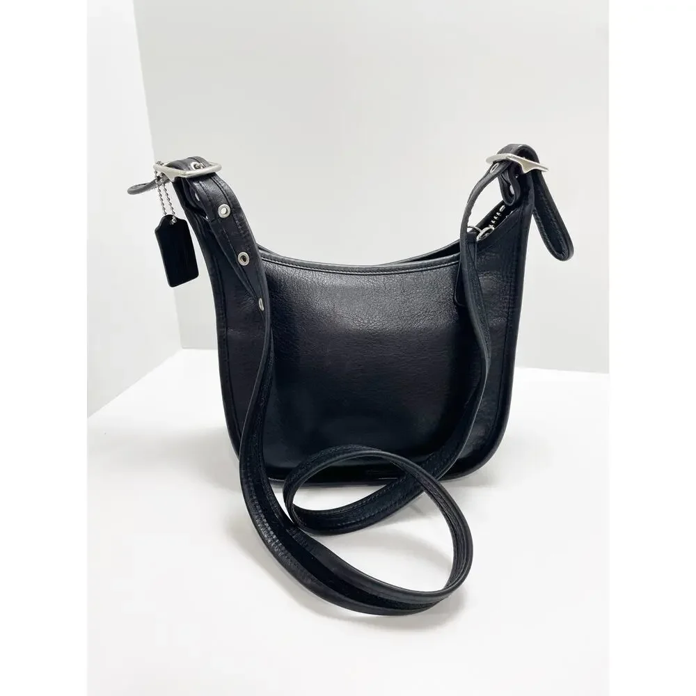 Coach #9950 Janice's Legacy Bag Black Silver Leather Crossbody Bag Vintage